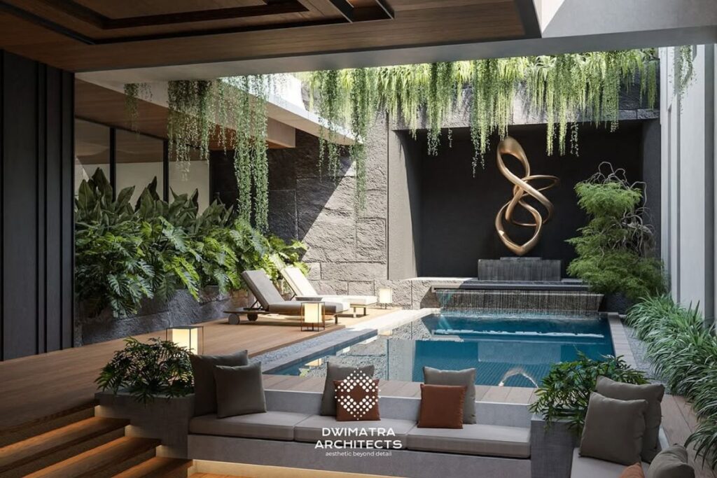 desain rumah dengan kolam renang minimalis