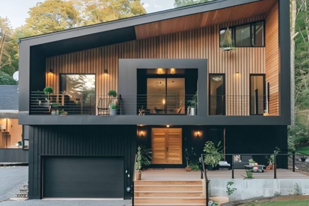 desain rumah split level modern